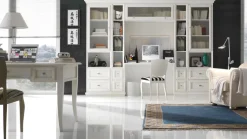 Parete attrezzata Mobile-libreria laccato con vano-scrittoio scontato del 35% di Artigianale in OFFERTA OUTLET