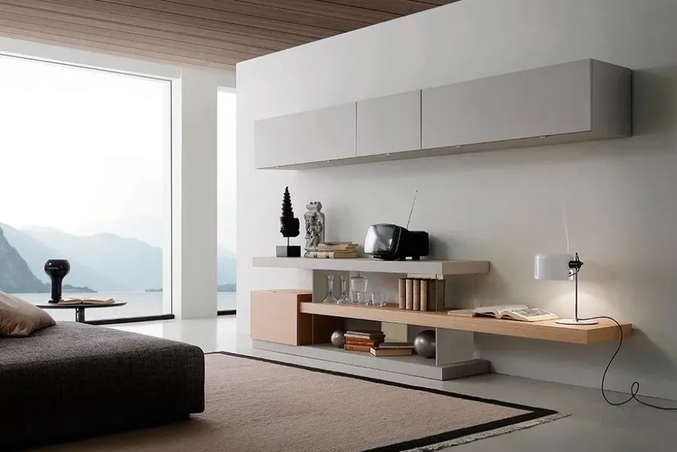 Parete attrezzata modello F2/ zi line con pensili di Forme’s: contatta il venditore per scoprire il prezzo