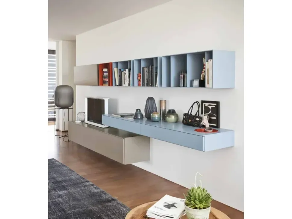 Parete attrezzata Novamobili Outline o-04 PREZZI OUTLET