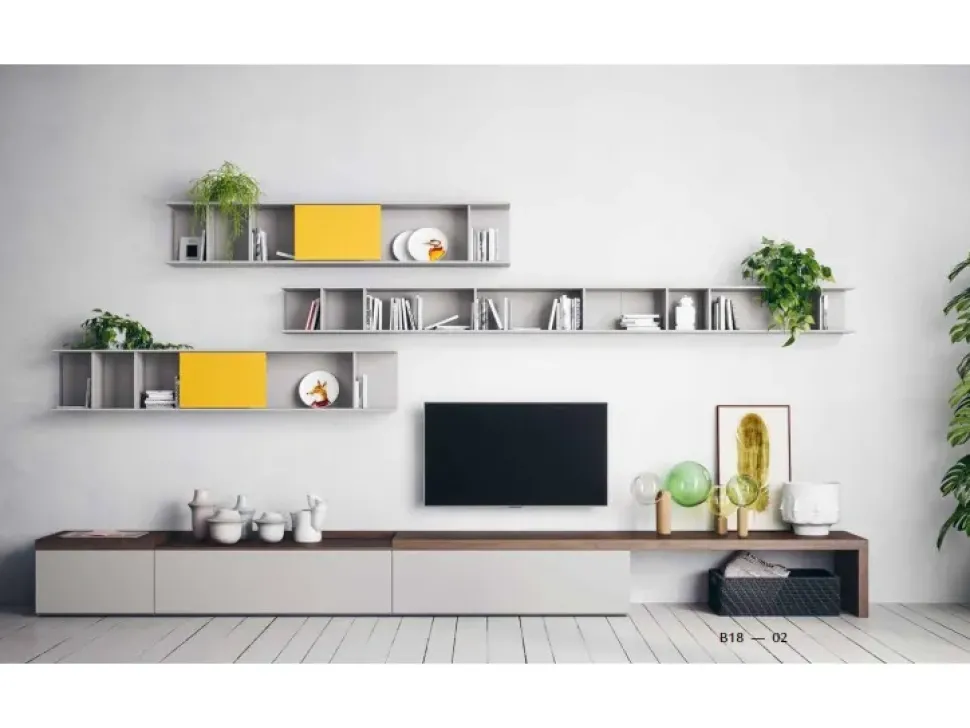 Parete attrezzata Novamobili Box b18-02 PREZZI OUTLET