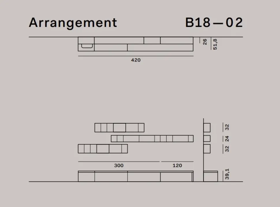 Parete attrezzata Novamobili Box b18-02 PREZZI OUTLET