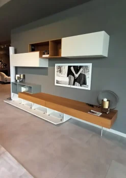 Parete attrezzata Parete soggiorno lampo Sangiacomo in stile moderna a prezzo ribassato