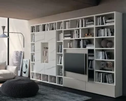 Parete attrezzata Parete luxury in laminam luxury Md work in stile design a prezzo ribassato