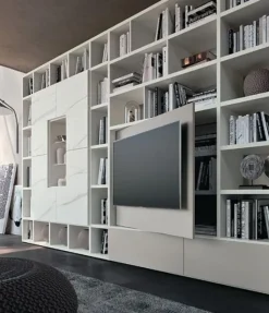 Parete attrezzata Parete luxury in laminam luxury Md work in stile design a prezzo ribassato