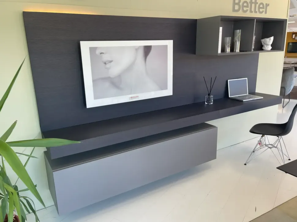 Parete attrezzata Parete tv pianca spazio laccato di Pianca scontata del 24%