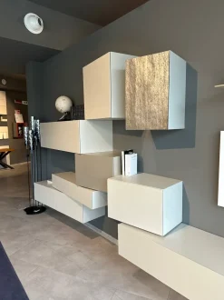 Parete attrezzata Parete soggiorno mod. inclinart presotto Presotto in stile design a prezzo scontato