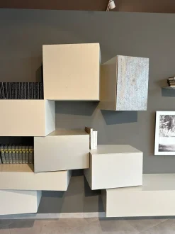 Parete attrezzata Parete soggiorno mod. inclinart presotto Presotto in stile design a prezzo scontato