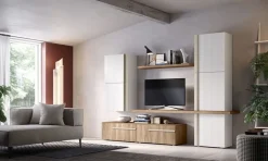 Parete attrezzata Parete.living mod.abaco in promo-sconto del 40% della firma Gierre mobili con uno sconto esclusivo