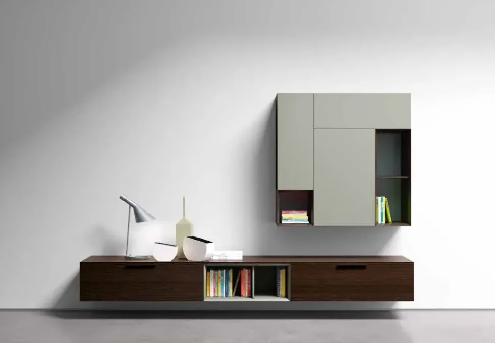 Parete attrezzata Pianca Spazio s 402 in stile design scontata