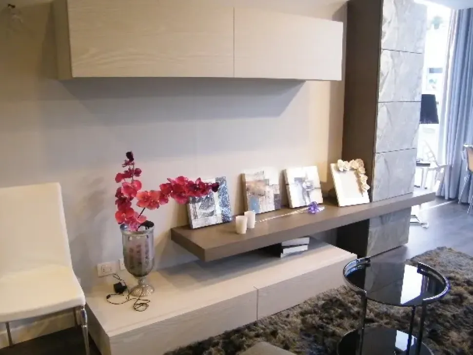 Parete attrezzata Pietra argentata del brand Mobilgam con un ribasso esclusivo