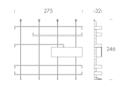 Parete attrezzata Plan della marca Tonin casa con un ribasso esclusivo