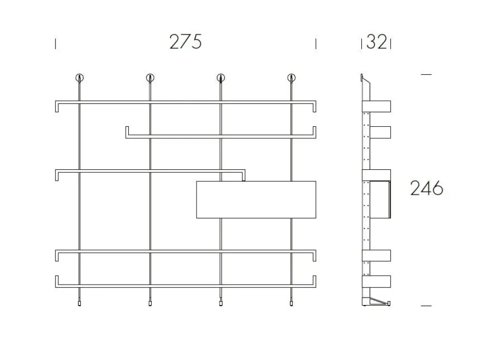 Parete attrezzata Plan della marca Tonin casa con un ribasso esclusivo