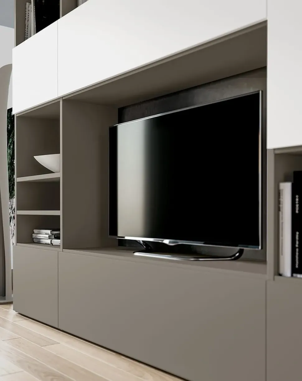 Parete attrezzata Ptg312 Santalucia in stile moderna a prezzo ribassato