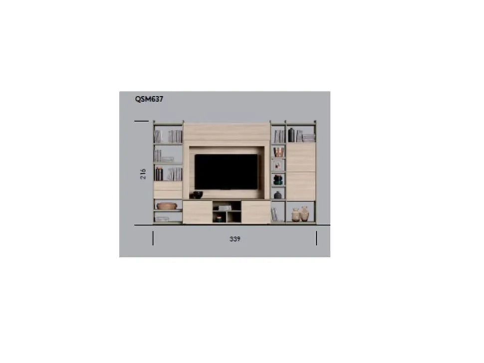 Parete attrezzata Qsm 637 di Imab scontata del 50%