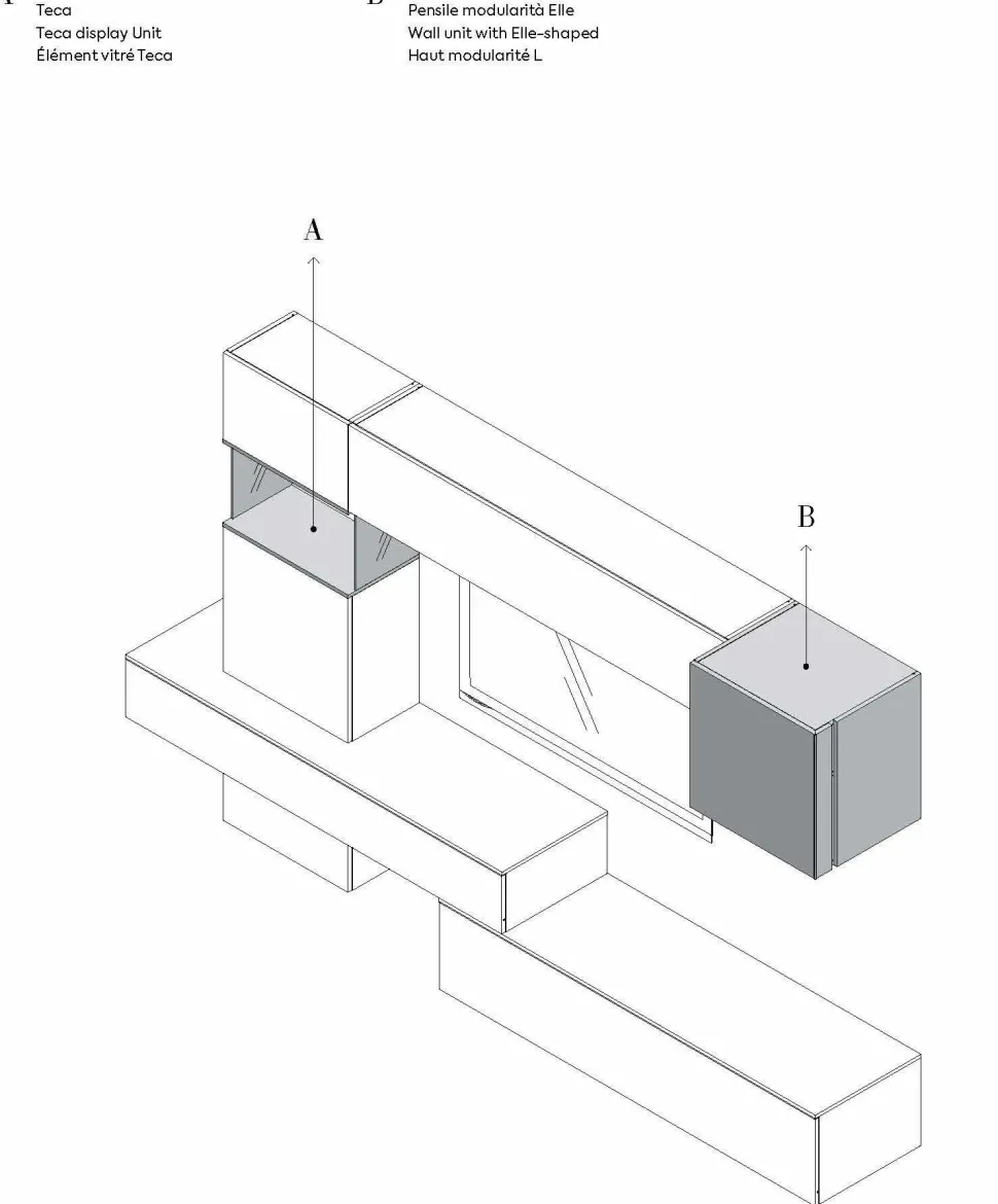 Parete attrezzata Qsm 635 di Imab in OFFERTA OUTLET