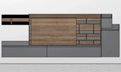 Parete attrezzata Qsm 633 Imab in stile moderna a prezzo ribassato