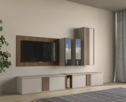 Parete attrezzata Riga day 02 Collezione esclusiva in stile design a prezzo ribassato