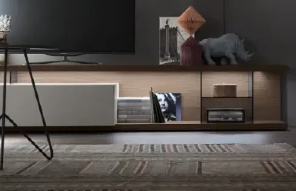 Parete attrezzata Seta unix su2202 Maronese acf in stile moderna a prezzo ribassato