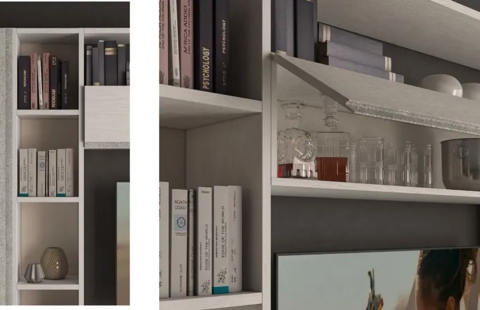 Parete attrezzata Silver comp. 9 di Collezione esclusiva scontata del 38%