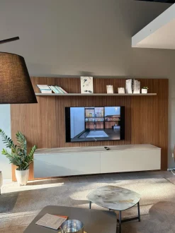 Parete attrezzata Soggiorno boiserie Pianca in stile design a prezzo ribassato
