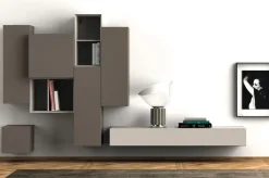 Parete attrezzata Spazio laccato di Pianca scontata del 26%