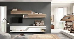 Parete attrezzata T-01 Spar in stile moderno a prezzo scontato