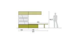 Parete attrezzata Tomasella modello Atlante SKT25 scontata del 30%