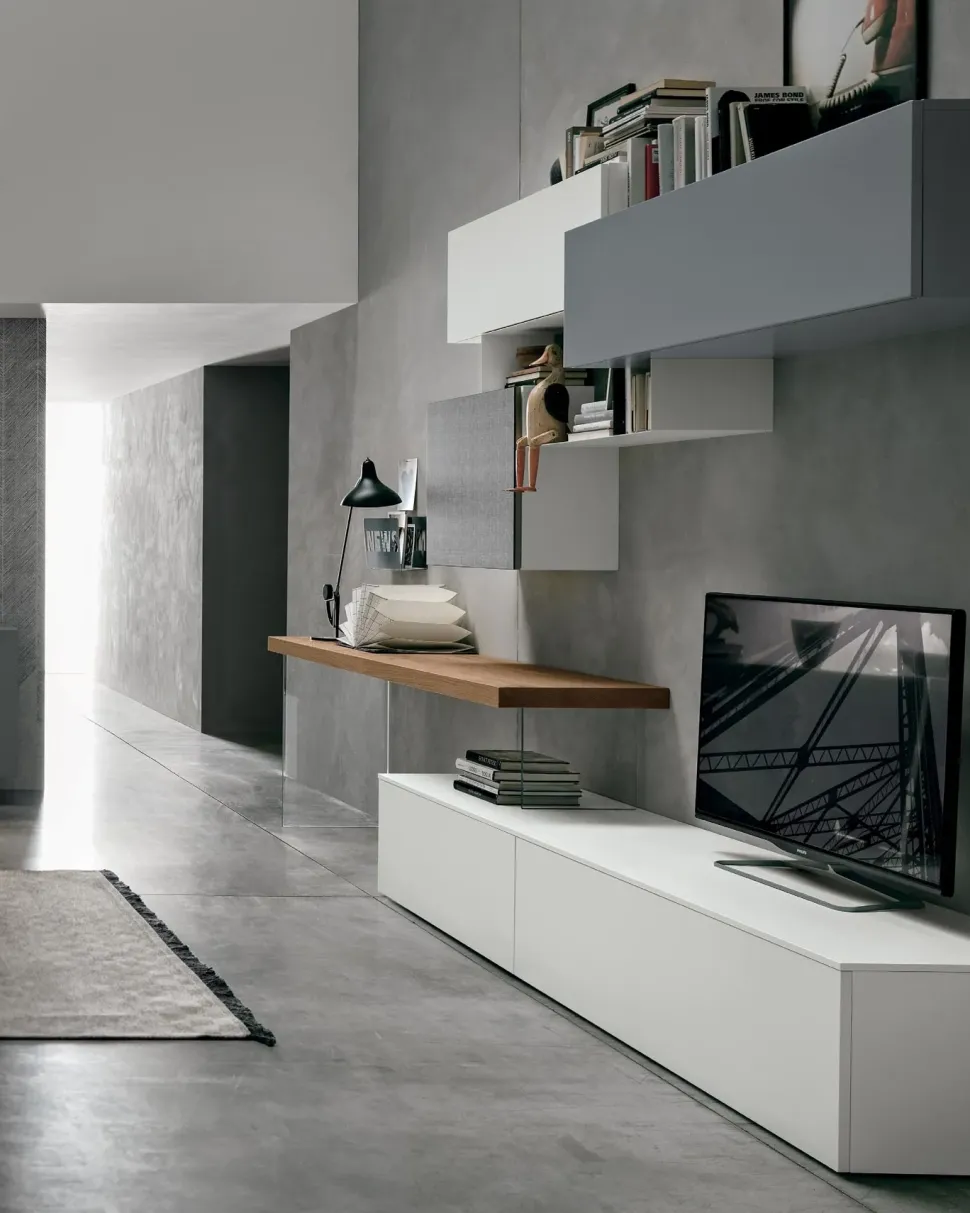 Parete attrezzata Tomasella in laminato materico A054 in Offerta Outlet