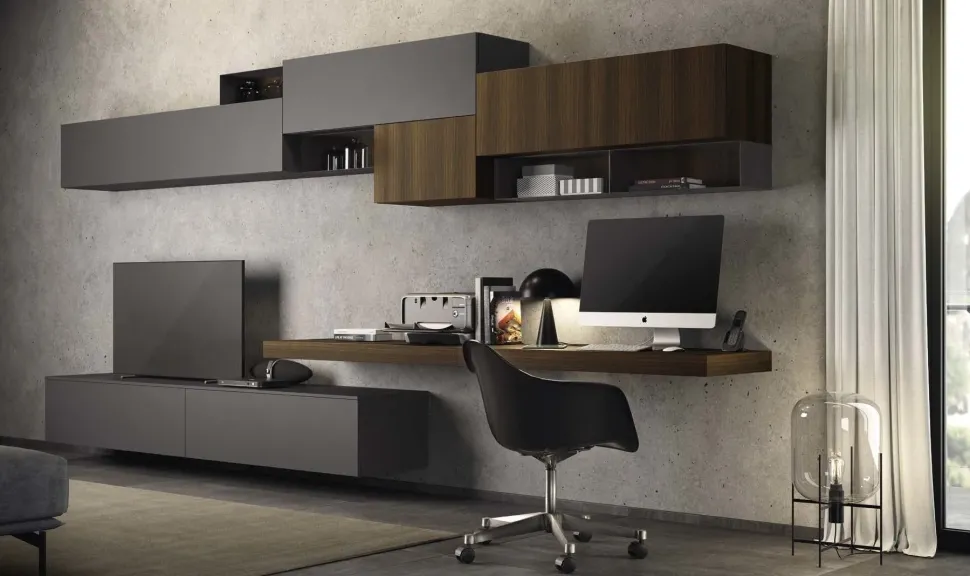 Parete attrezzata Vitality luce c14 Colombini casa in stile design a prezzo scontato