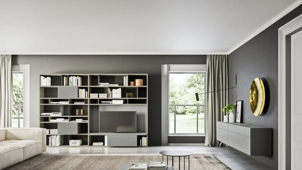 Parete attrezzata Yad 26 di Orme scontata del 30%