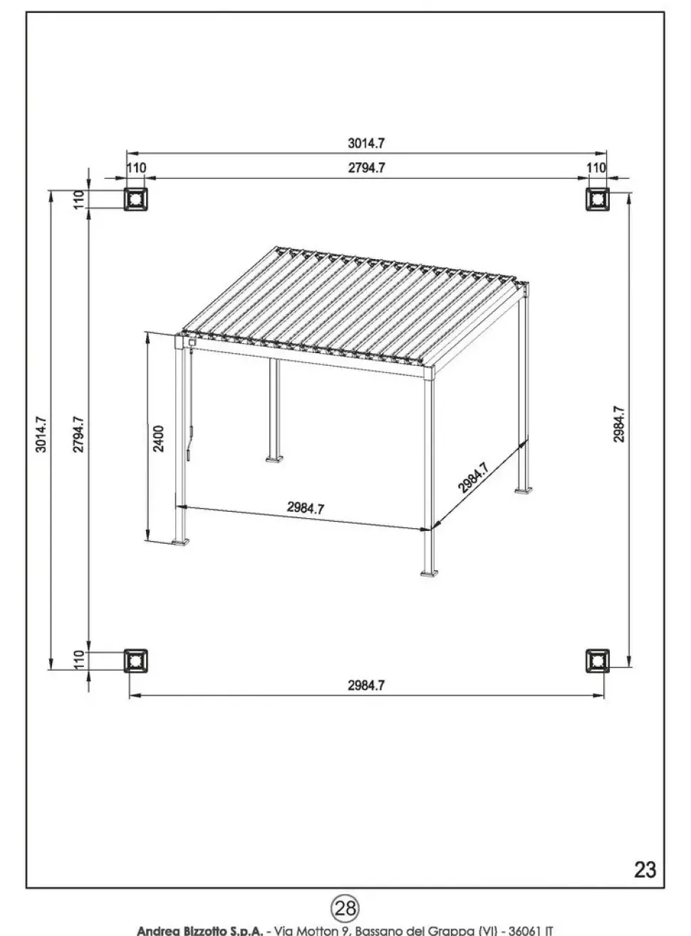 Pergotenda Garda Bizzotto ad un prezzo mai così piccolo