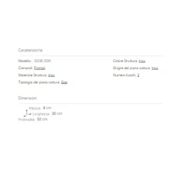 Piano cottura modello Piano cottura 2 fuochi del brand Alpes inox a prezzo ribassato