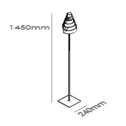 Piantana in Acciaio con Led dimmerabile e accensione touch