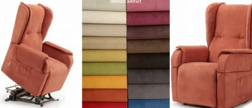 Poltrona con movimento relax Isabel in Tessuto Il benessere a prezzi outlet