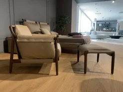 Poltrona con poggiapiedi Times lounge  Poltrona frau a prezzo Outlet