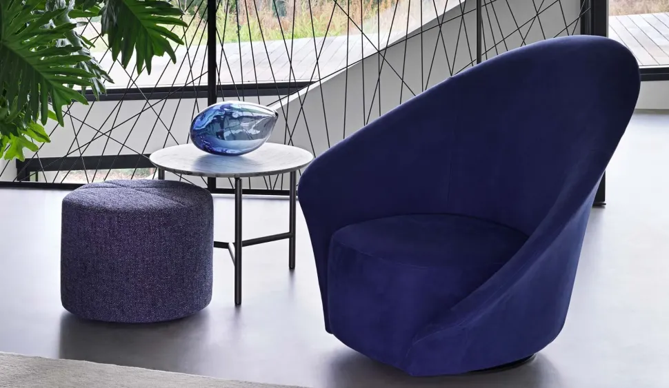 Poltrona con seduta fissa Lilia Flou in Offerta Outlet