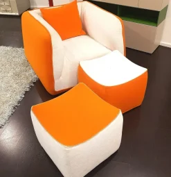 Poltrona con seduta fissa Super soft Calligaris a prezzo Outlet