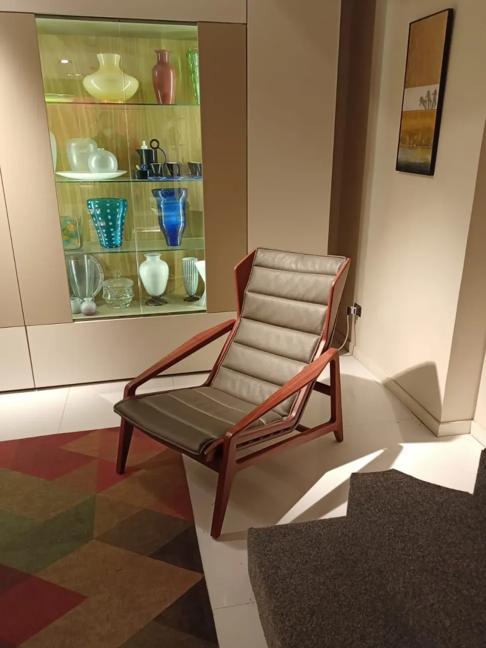 Poltrona con seduta fissa D.156.3 gio ponti Molteni & c in Offerta Outlet