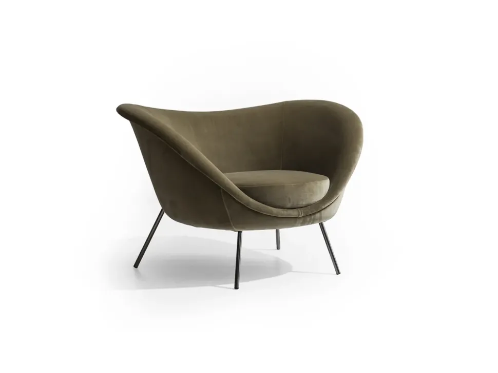 Poltrona con seduta fissa D.154.2 gio ponti Molteni & c in Offerta Outlet