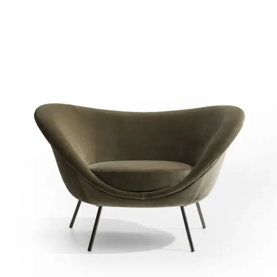 Poltrona con seduta fissa D.154.2 gio ponti Molteni & c in Offerta Outlet