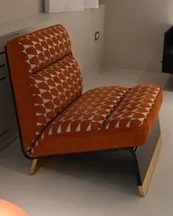 Poltrona con seduta fissa Poltrona greta printed Baxter in Offerta Outlet