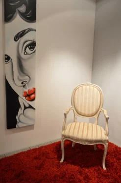 Poltrona di Produzione Artigianale in stile provenzale Shabby Chic - Scontata del - 50%