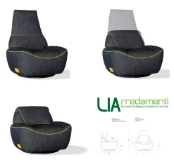 Poltrona in Microfibra Smirk Egoitaliano in Offerta Outlet