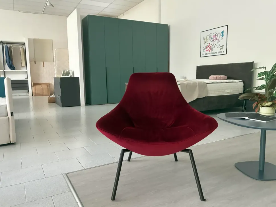 Poltrona in Microfibra Thelma Doimo salotti in Offerta Outlet