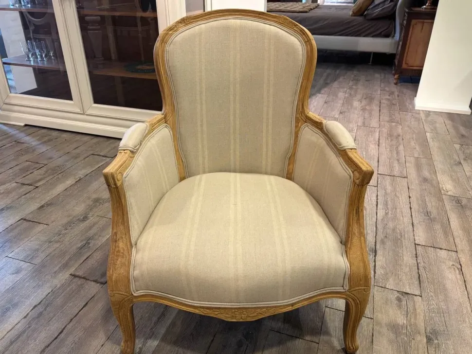 Poltrona in stile classica Luigi xv Dialma brown in Offerta Outlet