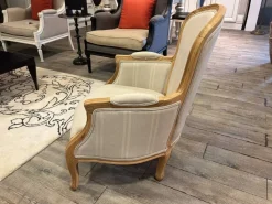 Poltrona in stile classica Luigi xv Dialma brown in Offerta Outlet