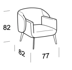 Poltrona in stile moderna Wrap Collezione esclusiva in Offerta Outlet