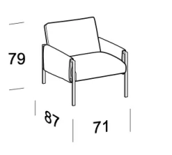 Poltrona in Tessuto Andy Collezione esclusiva a prezzo Outlet