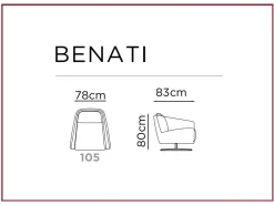 Poltrona in Tessuto Benati Franco ferri in Offerta Outlet