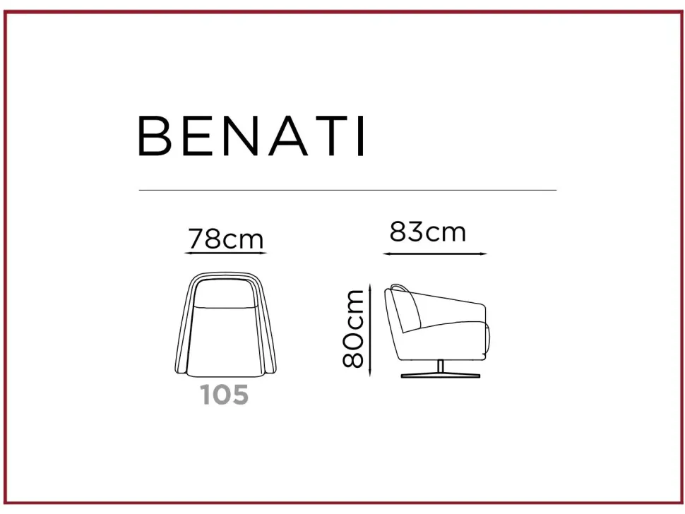 Poltrona in Tessuto Benati Franco ferri in Offerta Outlet